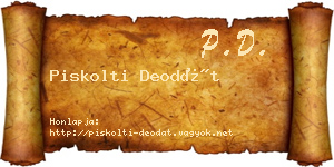 Piskolti Deodát névjegykártya